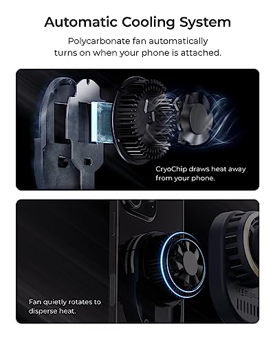 Velox Pro MagSafe Compatible Dash & Windshield Car Mount with Wireless Charging & CryoFlow™ Cooling Compatible with MagSafe Phones Including iPhone 12 (Qi Wireless Charging)