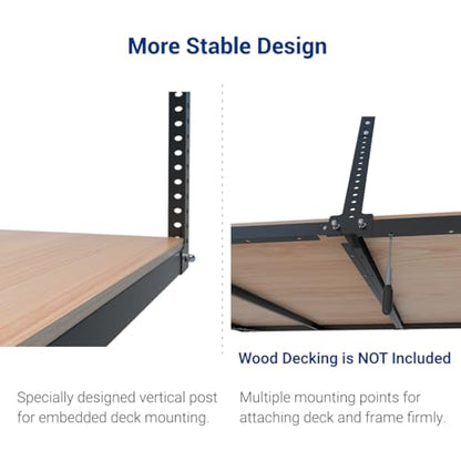 4x8 Overhead Garage Storage Rack (Black)