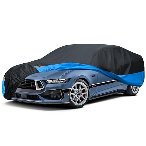 Car Cover Waterproof All Weather Outdoor Windproof Dustproof UV Protection Fit Coupe Ford Mustang 1994 (0 Coupe Car Cover / C3-Fit Coupe/Cabrio-Length 175-182 inch)