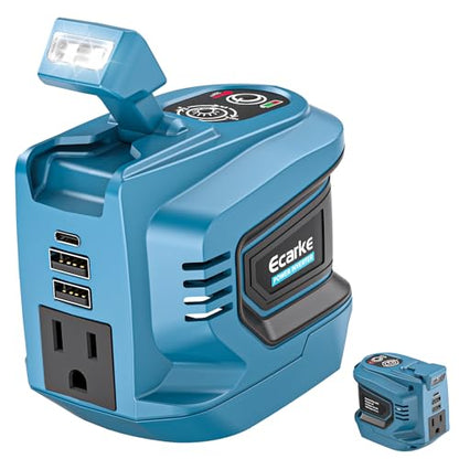 220W Portable Power Inverter Compatible with Makita 18V Battery (1-pack / Blue)
