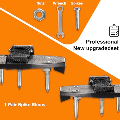 Epoxy Floor Spiked Shoes Fully Assembled Gunite Spiked Shoes with 3 (Fine Black / Large 1 Pair)