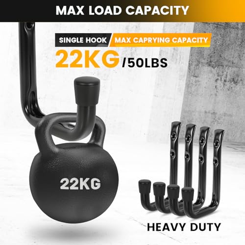 8 Pack Heavy Duty Garage Hook for Hanging 50 lbs (3.5-Inch)