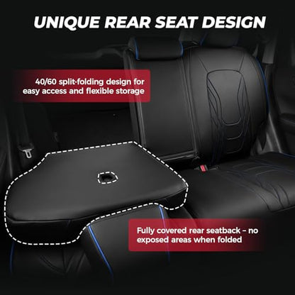 Seat Covers for 2023 (Black & Blue / CR-V 2023-2026 Full Set)