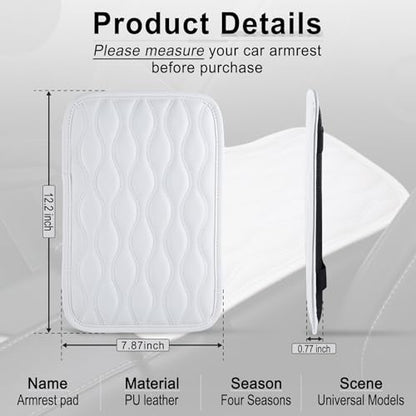 Auto Center Console Pad (white-line)