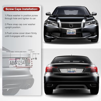 2 Pack License Plate Frames (Red and blue)
