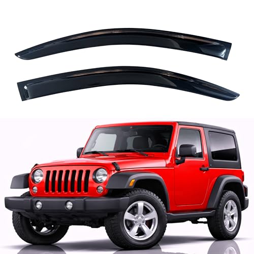 Rain Guards Fit for 2007 (2007-2018 Wrangler JK 2-Door)