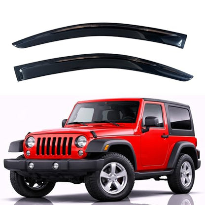 Rain Guards Fit for 2007 (2007-2018 Wrangler JK 2-Door)