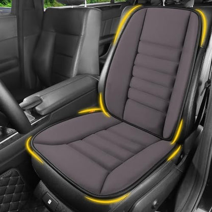 Car Seat Cushion with Back Support Pillow (Dark Grey)