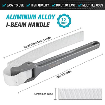 Strap Wrench 12" Handle (12 Inch / Grey)