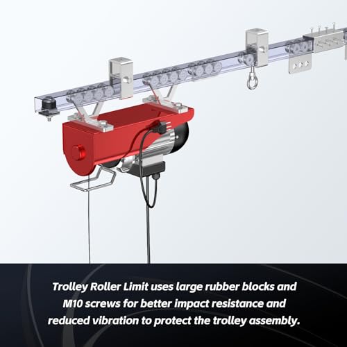 Anti Skid designTrolley Roller Wheels Limit Trolley Assembly Positioning for Unistrut Strut Channel with 1 (Anti-slip design Pack of 2)