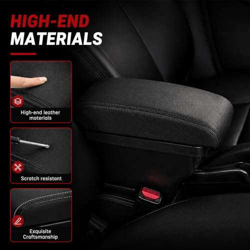 Car Armrest Box Compatible with Honda Fit Jazz Hatchback 2009 (with USB Ports)