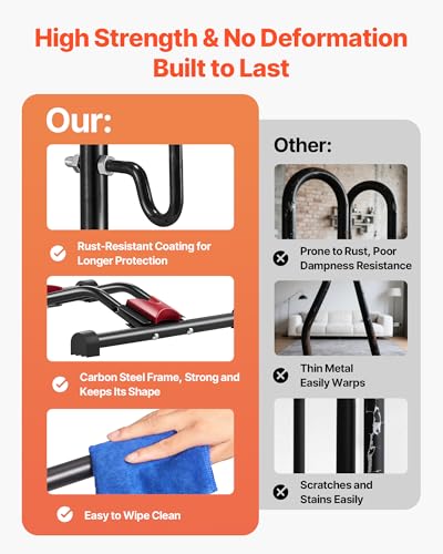 Bike Rack Upright Bike Stand Floor for 16 to 27.5 Inch Mountain & Road Bikes