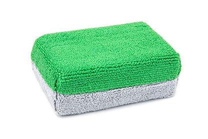 Thick [Saver Applicator Terry] Ceramic Coating Applicator Sponge (Green/Gray)