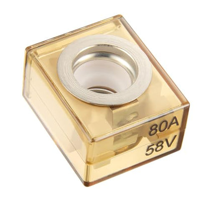 MRBF Terminal Fuse Block 80 AMP Marine Rated Battery Fuse 58V DC Max IP66 Waterproof Fuse Holder 80A (80A)