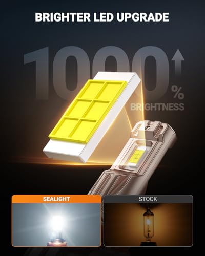 H11/H16/H8 LED Fog Light Bulbs, 18000LM 6500K White-2 Pack (White / H11/H8)