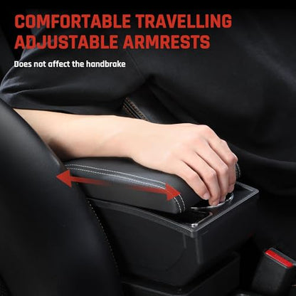 Armrest Box for Toyota Hilux Accessories (White Thread)