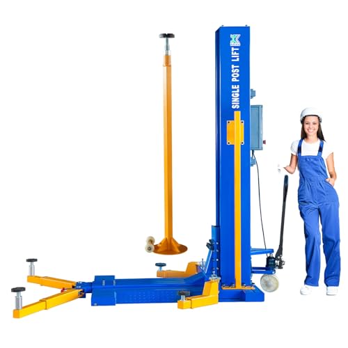 Mobile Car Lifts 6200 lb Capacity Single Post Lift 6200 220V (Model: 6200-220V)