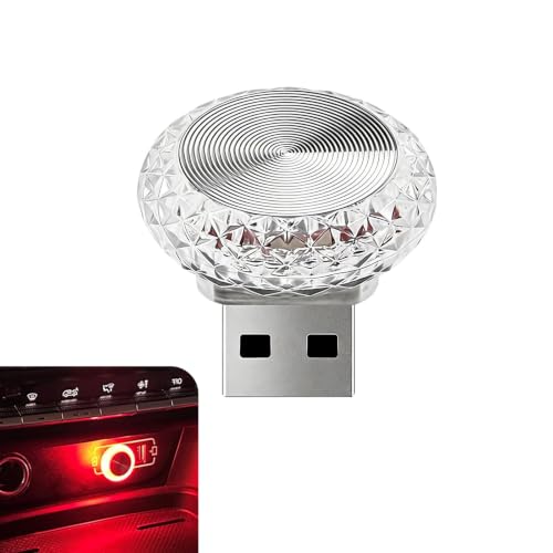 1 PC Mini Crystal USB Car Ambient Lighting (Red / 1 PC)