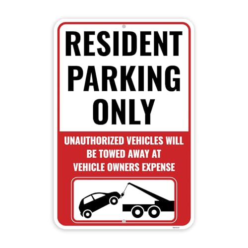 1PC Resident Parking Sign (18" x 12")