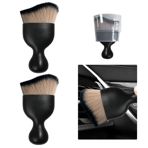 2 PCS Car Detailing Brush (Brown/Black / 2 PCS)