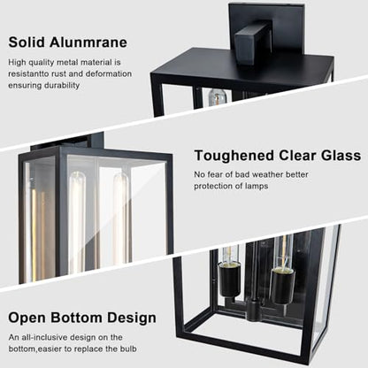 21" Outdoor Wall Lights (21"-Black-1pack)