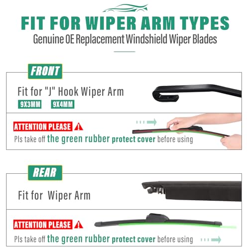 Windshield Wiper Blades Replacement for Kia Forte5 2014 (28"/14"/13")