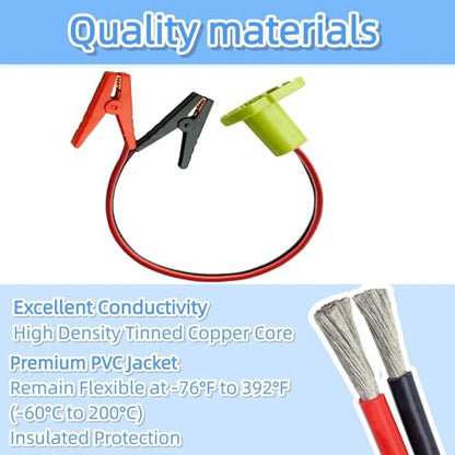 2FT Portable Jumper Starter Cable Adapter Compatible with Ryobi 18V Battery