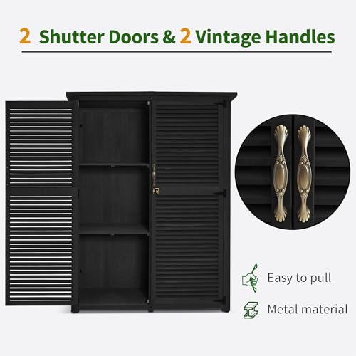 Outdoor Storage Cabinet (Black / Large)