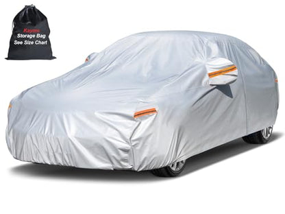 Sedan Car Cover See Vehicle Size Chart for Accurate Fit (Aluminum-Silver / 2 A4 Fit Sedan-Length (186" To 195"))