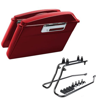 Motorcycle Saddle Bags W (Red)