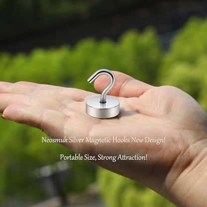 Magnetic Hooks Steel Tube Design for Cruise (Silver / 40lb Magnetic Hooks)