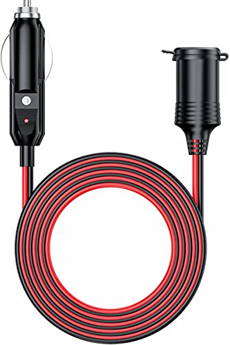 12 24V 4.9FT 16AWG Car Cigarette Lighter Extension Cord (4.9 ft)