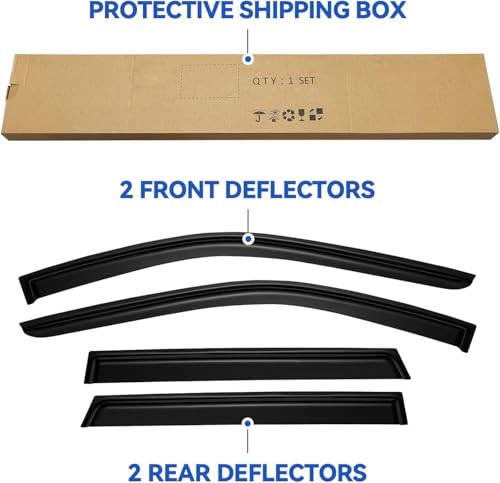 Window Visors Rain Guards for 2011 (2011-2021 Jeep Grand Cherokee)