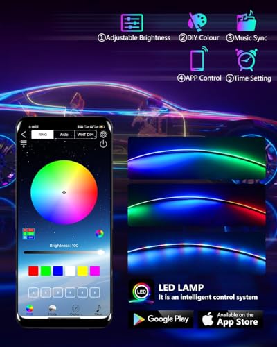Acrylic LED Lights for Car (Car Ambient Lighting Kit (1 in 1))