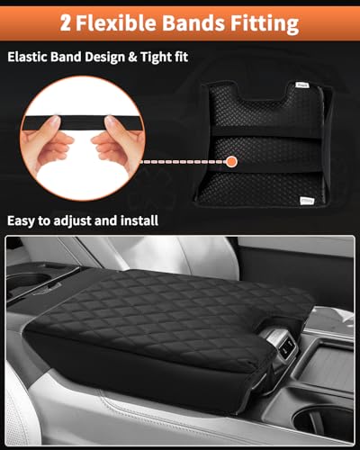 Custom for 2026 2025 Ford Expedition Platinum Center Console Cover Armrest Cover for Expedition Accessories Armrest Cushion Pad Leather Middle Console Cover Seat Box Protector Anti (Size for Ford Expedition Platinum 2025-2026)