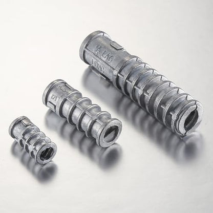 50pcs) 1/4 * 1 Lag Shield Anchor Long Zinc Alloy Bolts Concrete Anchors, Zinc Alloy Masonry Anchors Hole (1/4*1)