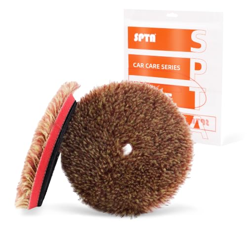 2Pcs 5 inch 125mm Wool Polishing Pad (2Pcs 5Inch Ultra Coarse Long Hair Wool / 5 Inch (125mm))