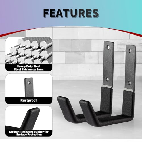 Heavy Duty Wall Mount Hooks (Small)