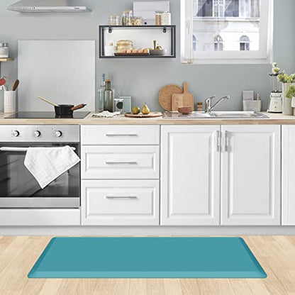 Kitchen Mat Cushioned Anti Fatigue Rug Standing and Comfort Floor Mats (Green / 39"L x 17.3"W x 0.5"Th)