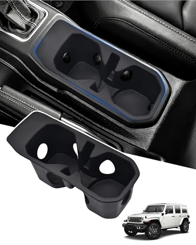 Cup Holder Inserts for Jeep Wrangler JL JLU 4xe & Gladiator JT 2018 (For Wrangler/Gladiator 2018-2025)