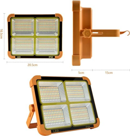 Portable LED Solar Work Light 100W 16500mAh 10000LM (Orange)