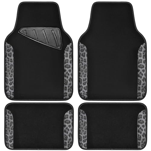 Waterproof Universal Car Floor Mats (Gray Leopard)