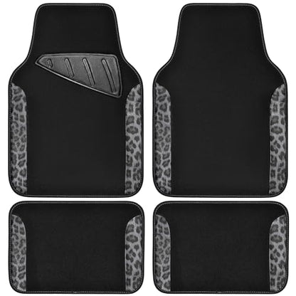 Waterproof Universal Car Floor Mats (Gray Leopard)