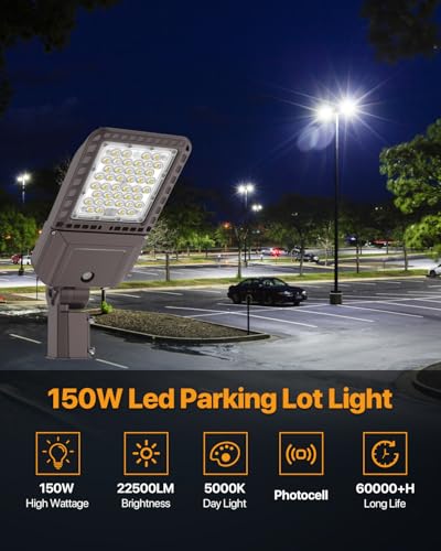 LED Parking Lot Lights 150W (Slip Fit 150W 3P)