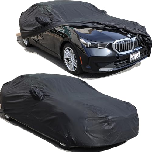 All Weather Waterproof car Cover Good for rain Snow uv Protection dust Large Sport Sedan CTS A7 Ghibli Gran Coupe CT5 A6 Trans Am Firebird Black (PE - (See Size Chart) / BLACK)
