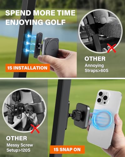 Upgraded Magnetic Golf Cart Phone Holder (Pro)