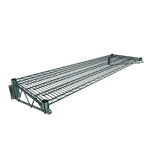 18" x 60" Green Epoxy Wire Wall Mount Shelf (Green / 18" x 60")