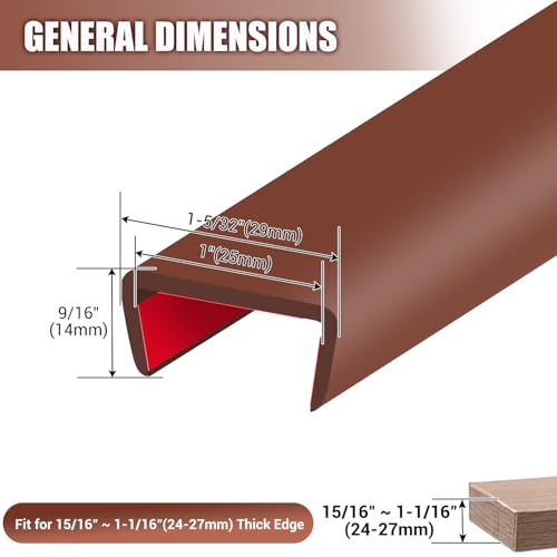 Rubber Edge Trim (Fit 1" - L20' / Brown)