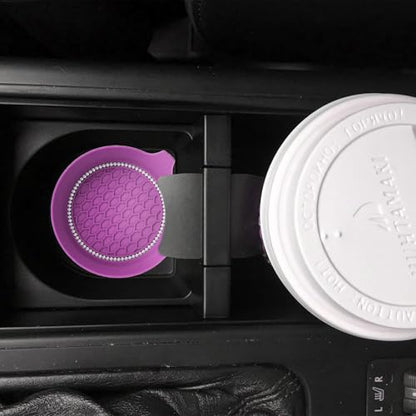4 PCS Car Cup Coasters (Purple*4PCS / With Diamonds)