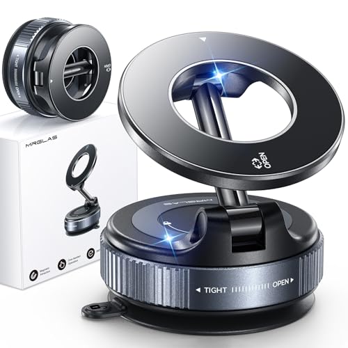 2026 Upgraded for MagSafe Vacuum Car Phone Mount (Black)
